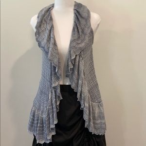 ❤️ 2 for $40 large ruffle vest blue